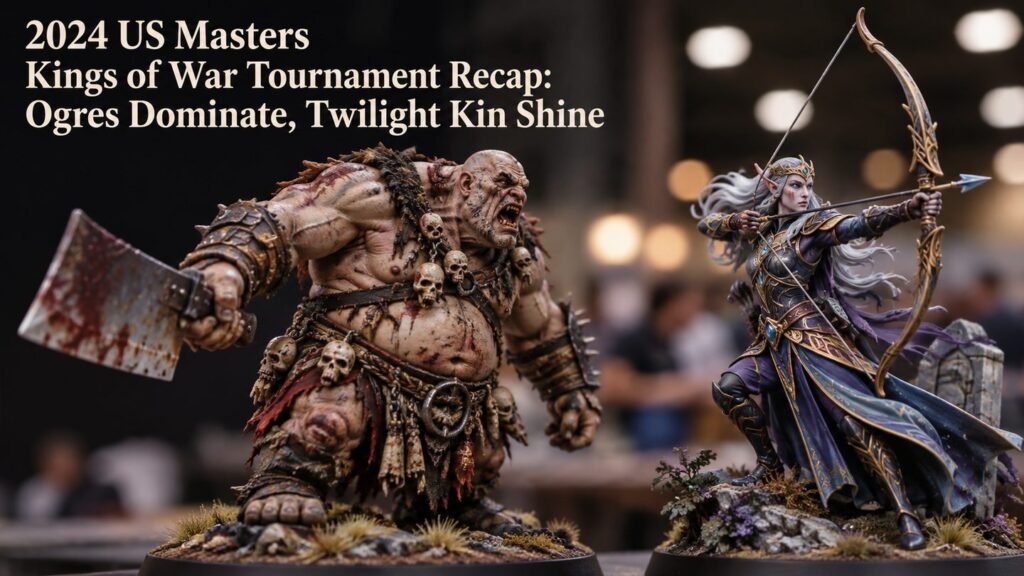 An Ogre and Twilight Kin miniature displayed side by side.